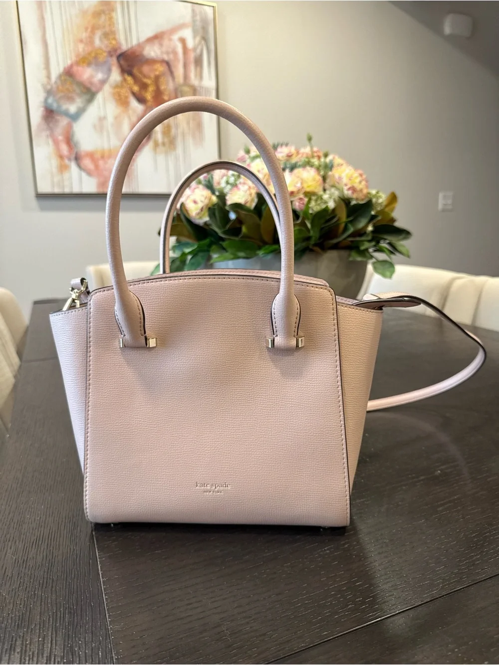 kate spade Blush Pink Pebbled Leather Satchel